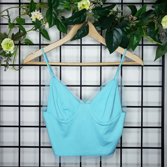 Urban Outfitters Tops - Urban Outfitters Silence + Noise Sky Blue Crop Top
